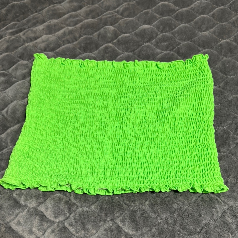 Better Be Lime Green Smocked Top